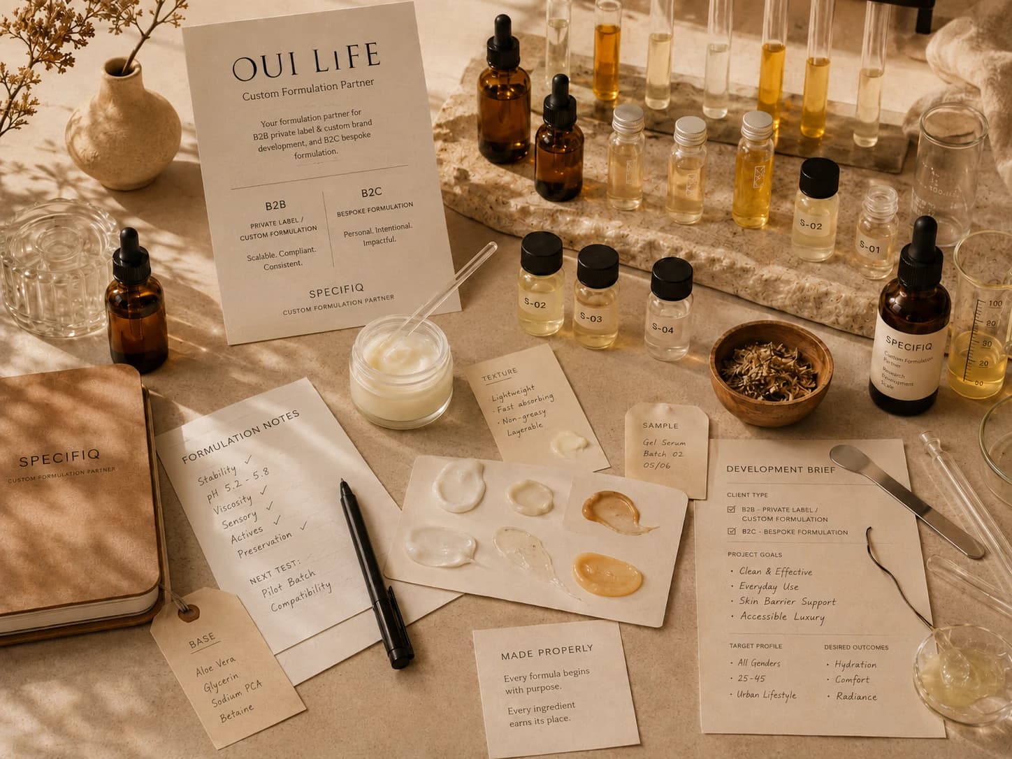 Sample development for the SPECIFIQ bespoke formulation service